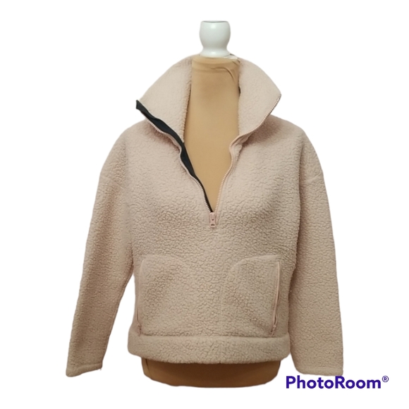 Teddy sherpa pullover, size XS